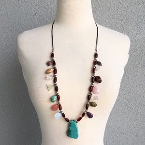 Mix Natural Gemstones Necklace